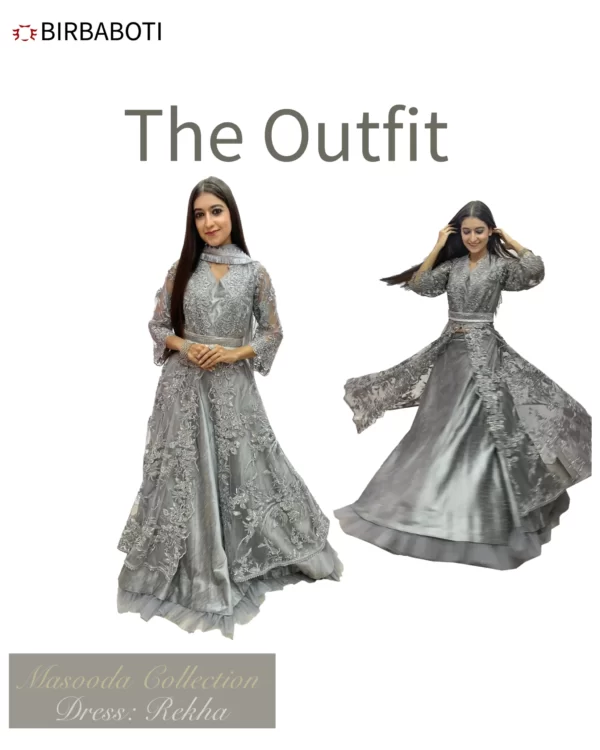 Birbaboti Rekha Dress (Blouse Lehenga / Evening Dress) From Masooda Collection Focus Overview