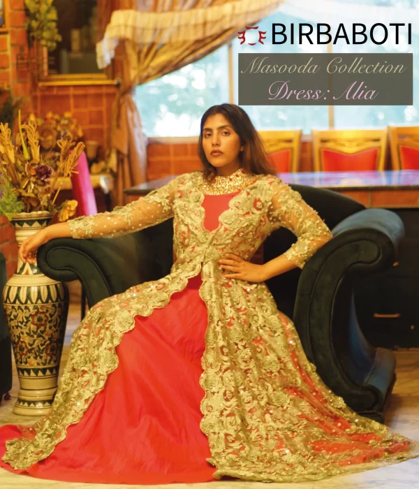 Birbaboti Alia Dress from Masooda Collection (Koti Cape, Lehenga and Top) The Halo 1