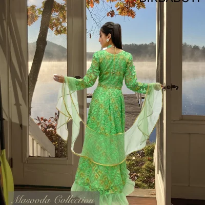 Birbaboti Pooja Dress (Blouse Lehenga / Evening Dress) From Masooda Collection Halo